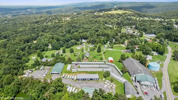 Storage facility aerial view.