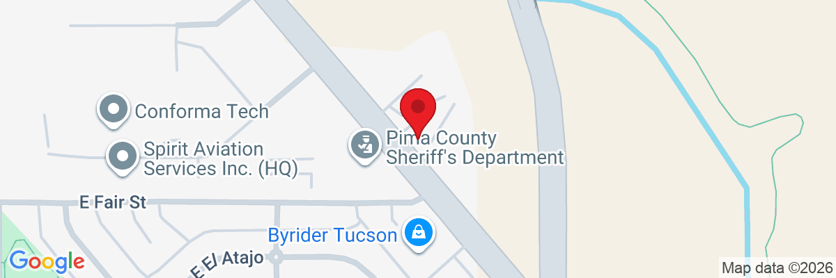 Map showing facility locations