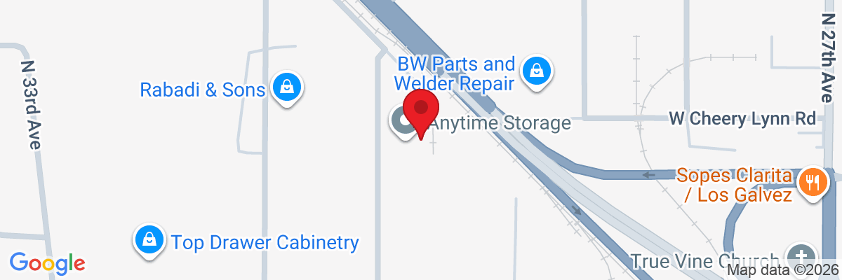 Map showing facility locations