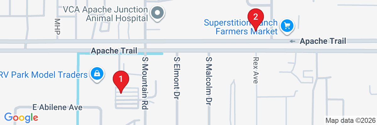 Map showing facility locations