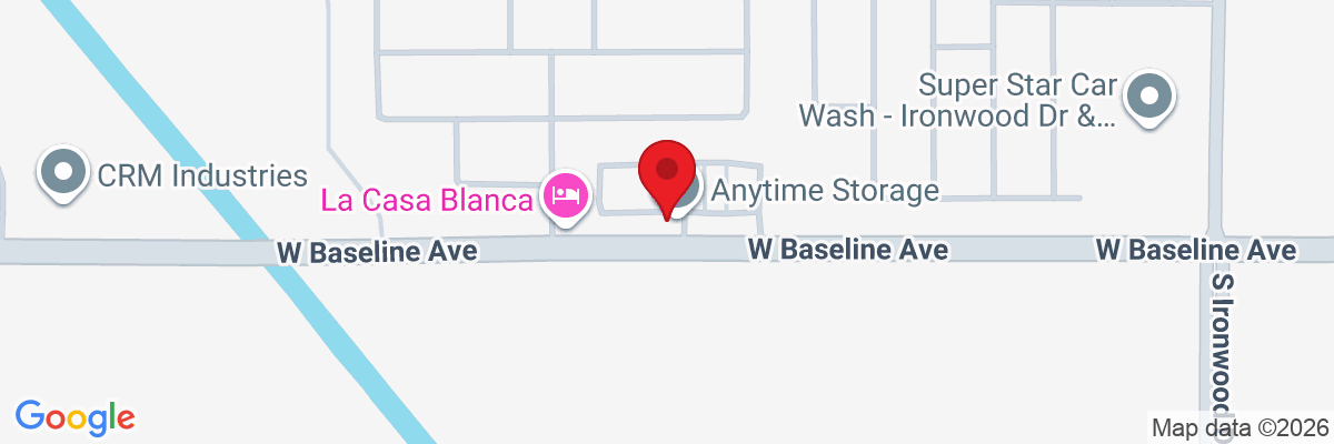 Map showing facility locations
