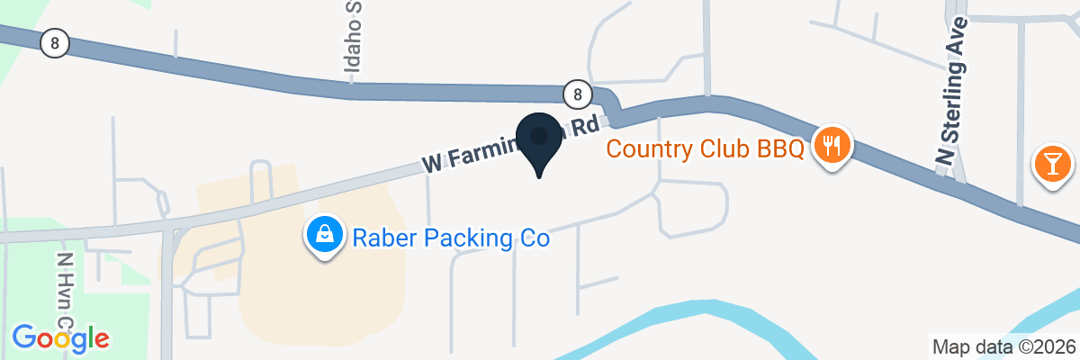 Map showing facility locations