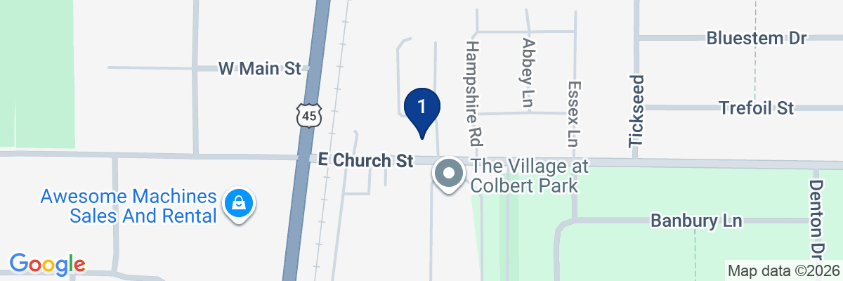 Map showing facility locations