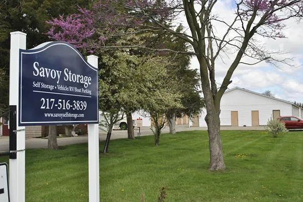 Front entrance of Savoy storage facility.