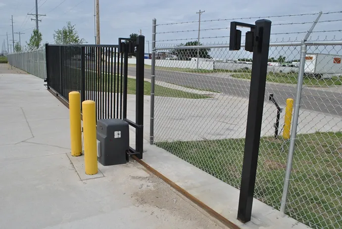 Security entrances with gated access.