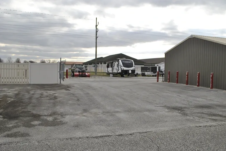 Gated Entry to Planet Self Storage Facility.