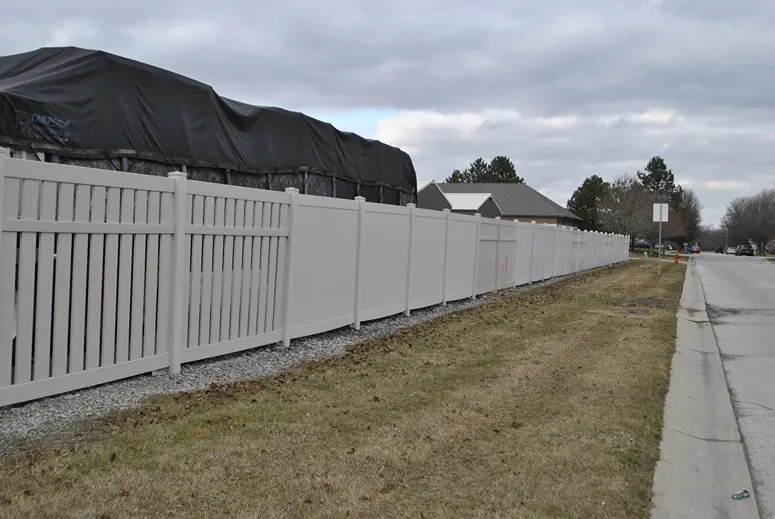 Street view of gated storage facility.