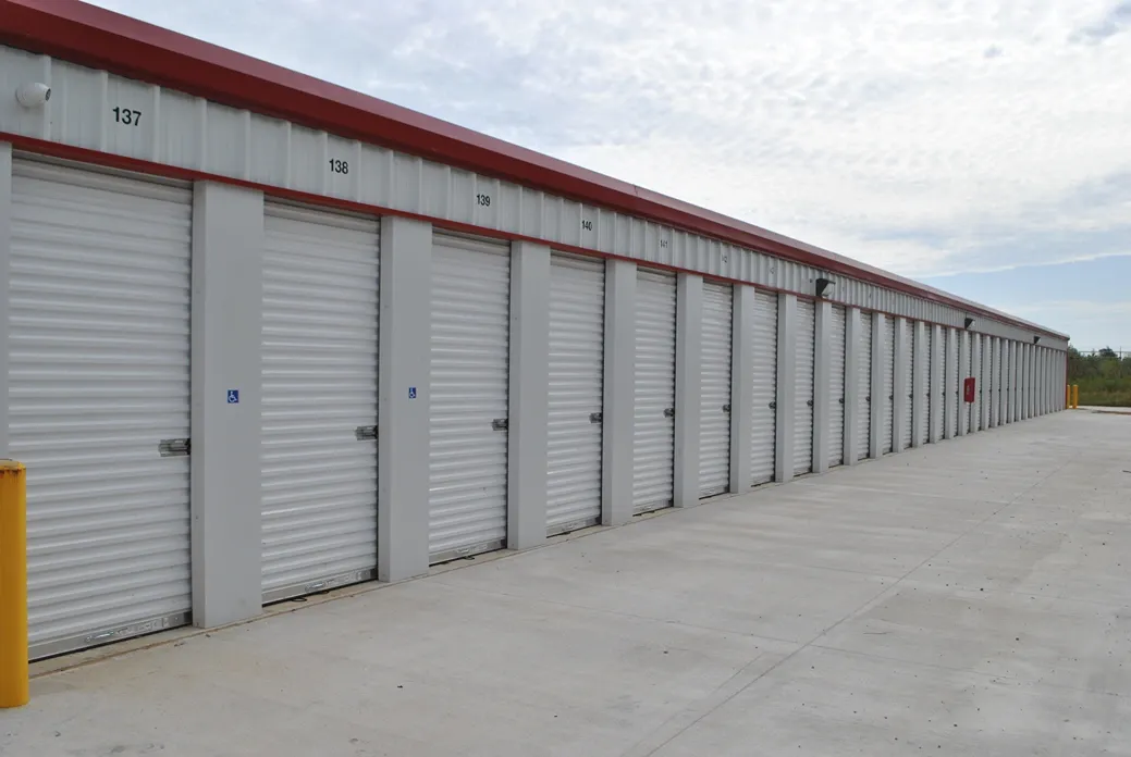 Small outdoor storage units.