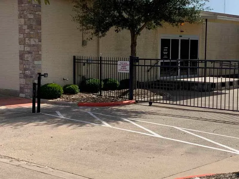 Gated storage in Bryan, TX.