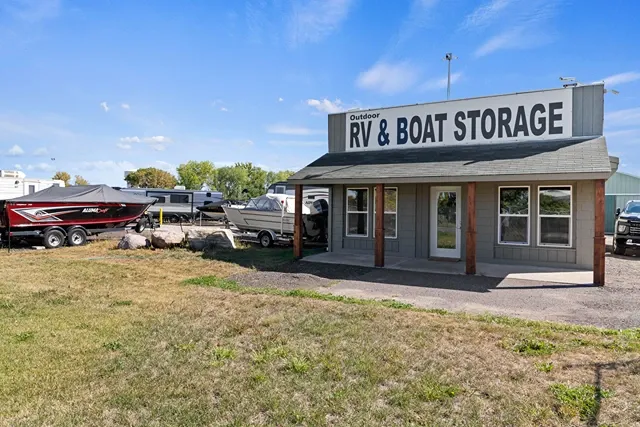 Exterior view of White Bear RV and Boat Storage building.