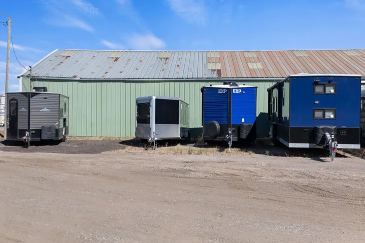 Trailer storage at White Bear RV and Boat Storage.