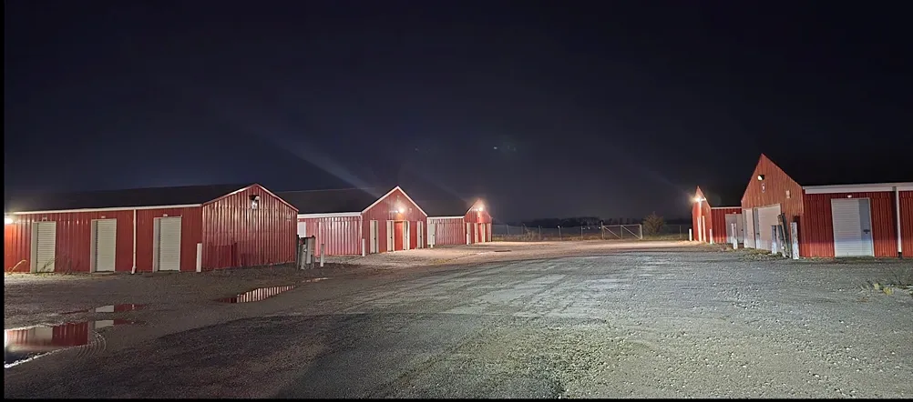 Gated and well lit storage units.