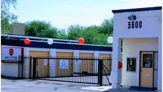 entrance of a storage facility with gate closed