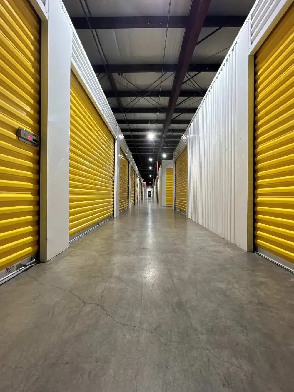 indoor storage units with yellow doors at superior storage port neches