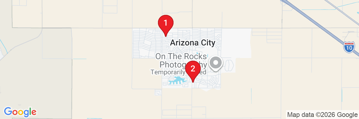 Map showing facility locations