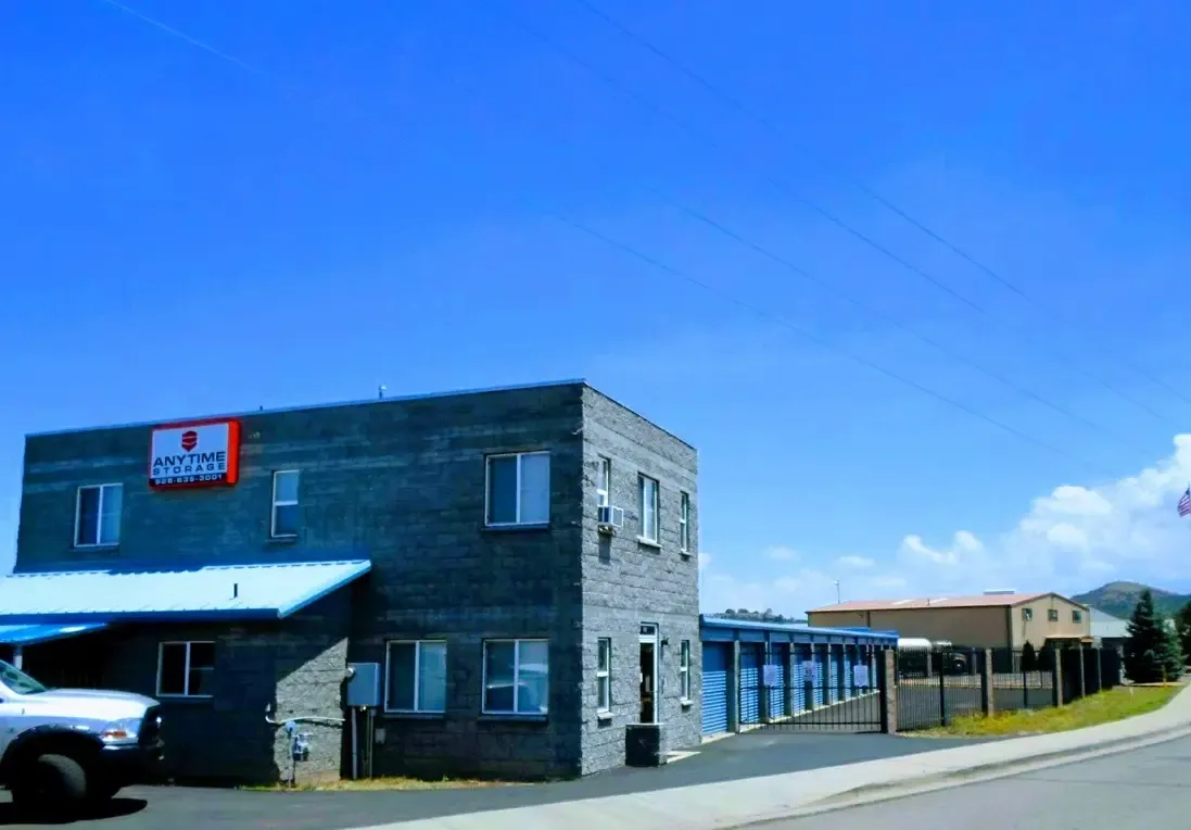 storage facility with multiple outdoor storage units visible